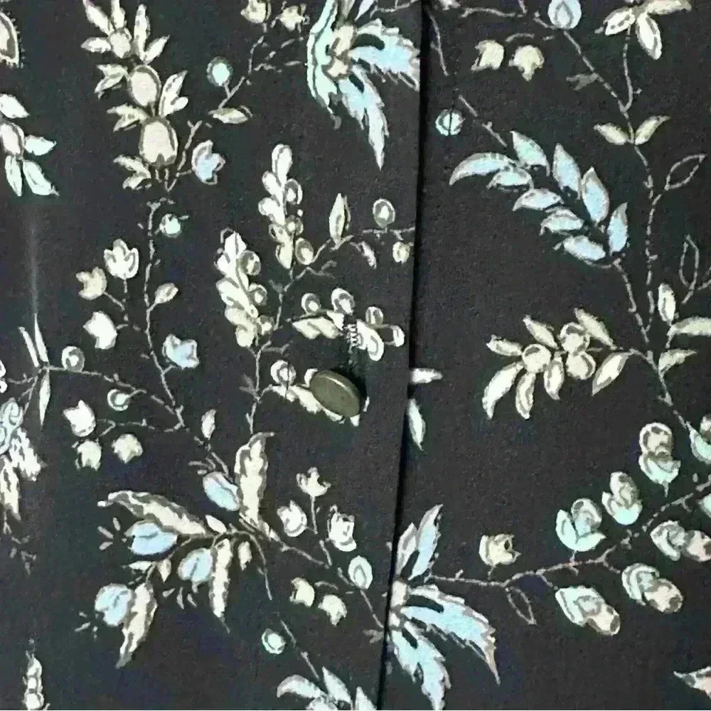 Veronica Beard Stella Silk Tie Waist Dress | Black Floral | SZ 6 - Picture 6 of 12